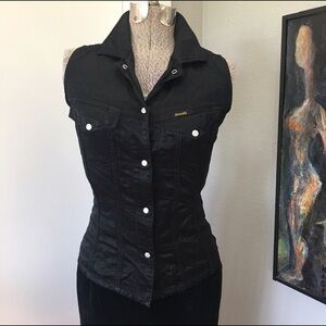 Diesel Italian Satin-esque Rock n Roll Vest